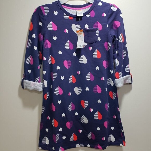 Gymboree Girl’s Multicolor Heart Print Long Sleeve Dress - Size 10 - Adorable - Picture 4 of 10